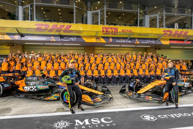 McLaren F1 Team (GBR) MCL39 Mercedes during the during the Formula 1 World Championship, WM, Weltmeisterschaft Abu Dhabi Grand Prix on December 04, 2025 at Yas Marina Circuit in Abu Dhabi, United Arab Emirates. (Photo by Ian Bundey Eurasia Images) Abu Dhabi Yas Marina Circuit United Arab Emirates