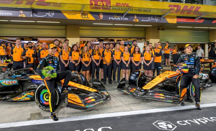 McLaren F1 Team (GBR) MCL39 Mercedes, during the during the Formula 1 World Championship, WM, Weltmeisterschaft Abu Dhabi Grand Prix on December 04, 2025 at Yas Marina Circuit in Abu Dhabi, United Arab Emirates. (Photo by Ian Bundey Eurasia Images) Abu Dhabi Yas Marina Circuit United Arab Emirates