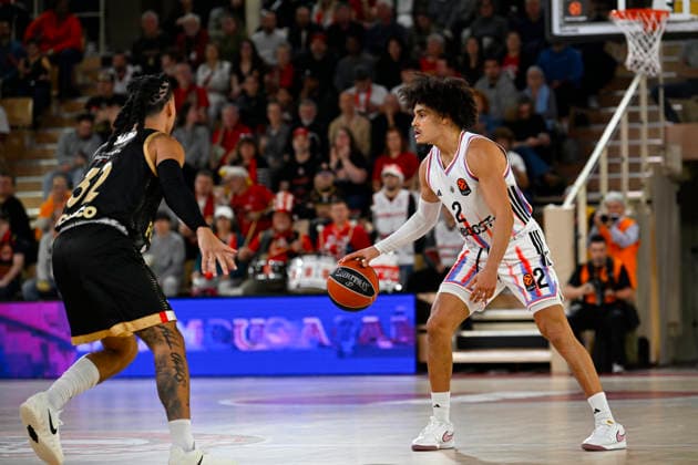 BASKET-BALL : AS Monaco VS Paris Basketball - Turkish Airlines EuroLeague - 04 12 2025 Nadir Hifi (Paris basketball) - Turkish Airlines EuroLeague match between AS Monaco and Paris Basketball on December 4, 2025 at the Louis II Stadium in Monaco. MonacoMonaco  Copyright: xWilliamxCannarellax