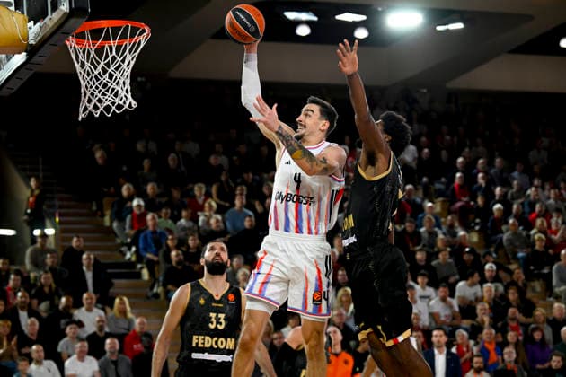 BASKET-BALL : AS Monaco VS Paris Basketball - Turkish Airlines EuroLeague - 04 12 2025 LÃ opold Cavaliere (Paris basketball) - Turkish Airlines EuroLeague match between AS Monaco and Paris Basketball on December 4, 2025 at the Louis II Stadium in Monaco. MonacoMonaco  Copyright: xWilliamxCannarellax