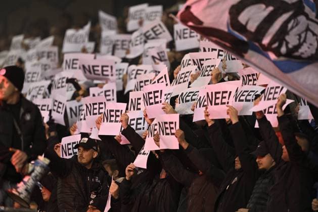 Genk s supporters pictured before a soccer game between KRC Genk and RSC Anderlecht, in the 1 8 final of the Croky Cup Belgian cup, Thursday 04 December 2025 in Genk. JOHAN EYCKENS JohanxEyckens  x146505407x