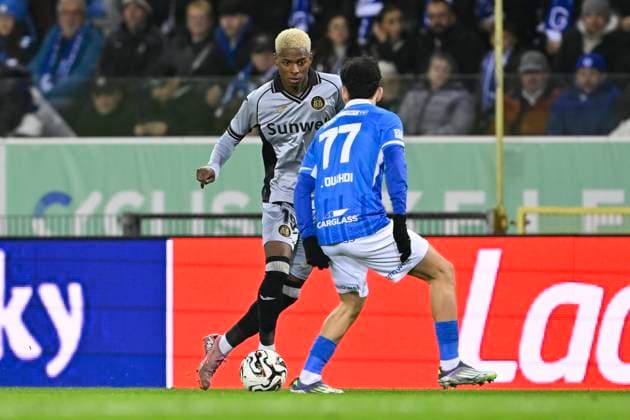 KRC Genk v RSC Anderlecht - Belgian Croky Cup GENK, BELGIUM - DECEMBER 04 : Angulo Nilson midfielder of RSC Anderlecht and El Ouahdi Zakaria defender of KRC Genk during the Belgian Croky Cup round of 16 match between KRC Genk and RSC Anderlecht on December 4, 2025 in Genk, Belgium, 04 12 2025 Genk Belgium  Copyright: xDhax