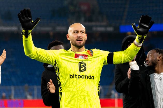 04 12 2025, Basel, St. Jakob-Park, Swiss Cup: FC Grand-Saconnex - FC Basel, Mirko Salvi (13 Basel) after the game Basel St. Jakob-Park Basel Switzerland Copyright: xJustPictures.ch PascalxvonxBürenx jp-en-PaVoB-_VB_5862-1