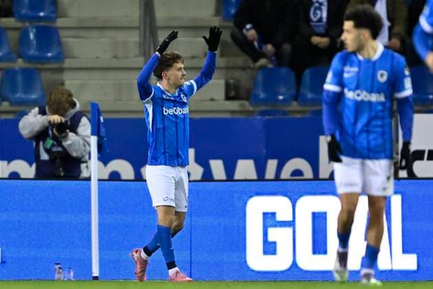 KRC Genk v RSC Anderlecht - Belgian Croky Cup GENK, BELGIUM - DECEMBER 04 : Karetsas Konstantinos midfielder of KRC Genk celebrates scoring a goal during the Belgian Croky Cup round of 16 match between KRC Genk and RSC Anderlecht on December 4, 2025 in Genk, Belgium, 04 12 2025 Genk Belgium  Copyright: xDhax