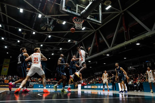 GER, BKT EuroCup, Saison 2025 2026, Niners Chemnitz - Turk Telekom Ankara. 04.12.2025, Messe, Chemnitz, GER, BKT EuroCup, Saison 2025 2026, Niners Chemnitz - Turk Telekom Ankara. Corey Davis Jr. (Niners Chemnitz, 5) Foto Alexander Trienitz Chemnitz Messe Sachsen Deutschland