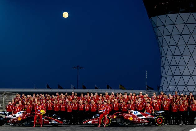 ABU DHABI, UNITED ARAB EMIRATES: Lewis Hamilton, racing for the Ferrari team during the 2025 Formula 1 Abu Dhabi Grand Prix at the Yas Marina Circuit in Abu Dhabi, United Arab Emirates