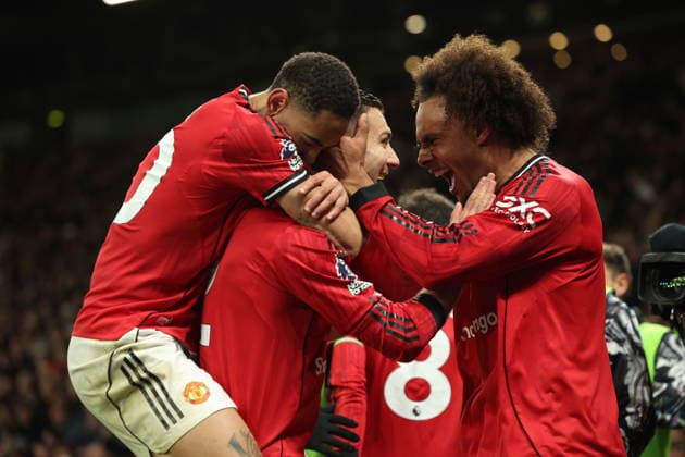 Manchester United, ManU v West Ham United, FA Premier League 04.12.25 Manchester United v West Ham United, FA Premier League Bradley Ormesher The Times Diogo Dalot of Manchester United scores and celebrates scoring his teams opening goal of the match  Copyright: xBradleyxOrmesherx NINTCHDBPICT001043269995