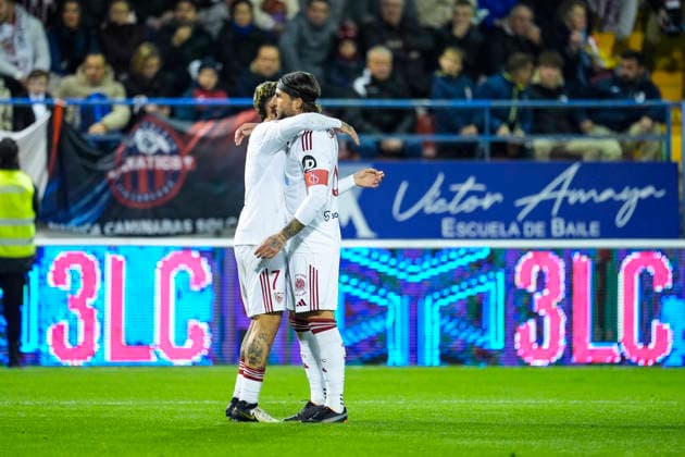 December 4, 2025, Extremadura, Extremadura, SPAIN: Isaac Romero of Sevilla FC celebrates a goal during the Copa del Rey, second round, football match played between CD Extremadura 1924 and Sevilla FC at Francisco de la Hera stadium on December 4, 2025, in Extremadura, Spain. Extremadura SPAIN - ZUMAa181 20251204_zaa_a181_061 Copyright: xJoaquinxCorcherox