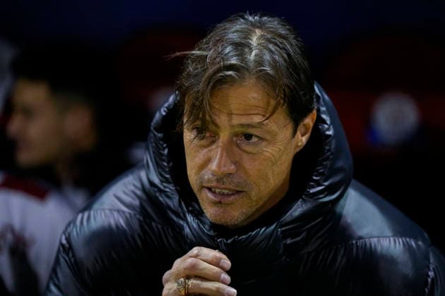 December 4, 2025, Extremadura, Extremadura, SPAIN: Matias Almeyda, head coach of Sevilla FC, looks on during the Copa del Rey, second round, football match played between CD Extremadura 1924 and Sevilla FC at Francisco de la Hera stadium on December 4, 2025, in Extremadura, Spain. Extremadura SPAIN - ZUMAa181 20251204_zaa_a181_065 Copyright: xJoaquinxCorcherox
