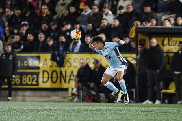 December 4, 2025, Barcelona, Barcelona, SPAIN: Franco Cervi of RC Celta de Vigo in action during the Spanish Cup, Copa del Rey, second round football match played between UE Sant Andreu and RC Celta at Narcis Sala stadium on December 04, 2025 in Barcelona, Spain. Barcelona SPAIN - ZUMAa181 20251204_zaa_a181_090 Copyright: xJavierxBorregox