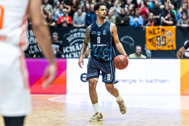 GER, BKT EuroCup, Saison 2025 2026, Niners Chemnitz - Turk Telekom Ankara. 04.12.2025, Messe, Chemnitz, GER, BKT EuroCup, Saison 2025 2026, Niners Chemnitz - Turk Telekom Ankara. Michael Jaden Devoe (Turk Telekom Ankara 0) Foto Alexander Trienitz Chemnitz Messe Sachsen Deutschland