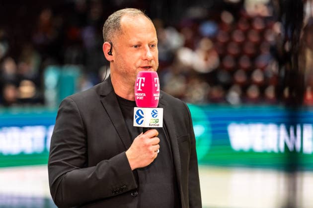 GER, BKT EuroCup, Saison 2025 2026, Niners Chemnitz - Turk Telekom Ankara. 04.12.2025, Messe, Chemnitz, GER, BKT EuroCup, Saison 2025 2026, Niners Chemnitz - Turk Telekom Ankara. Steffen Herhold, Geschäftsführer Niners Chemnitz beim Interview Foto Alexander Trienitz Chemnitz Messe Sachsen Deutschland