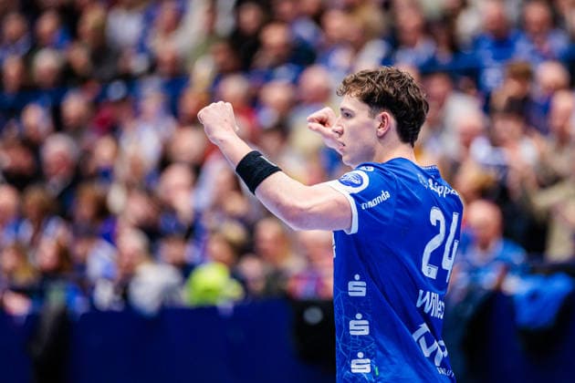 Joel Willecke (TBV Lemgo Lippe, 24) jubelt freut sich GER, TBV Lemgo Lippe vs. SG Flensburg-Handewitt, Handball, 1. Bundesliga, 15. Spieltag, Spielzeit 2025 2026, 04.12.2025 GER, TBV Lemgo Lippe vs. SG Flensburg-Handewitt, Handball, 1. Bundesliga, 15. Spieltag, Spielzeit 2025 2026, 04.12.2025 Lemgo Copyright: xEibner-Pressefoto JanxRollingerx EP_JSK