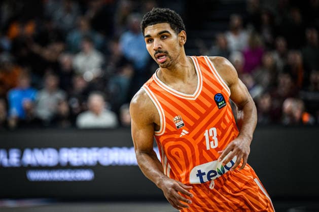 Mark Smith (ratiopharm ulm) Looks on during the Basketball Eurocup match between ratiopharm ulm and Dolomiti Energia Trento at ratiopharm Arena on December 4, 2025 in Neu-Ulm, Germany. (Photo by Harry Langer DeFodi Images)