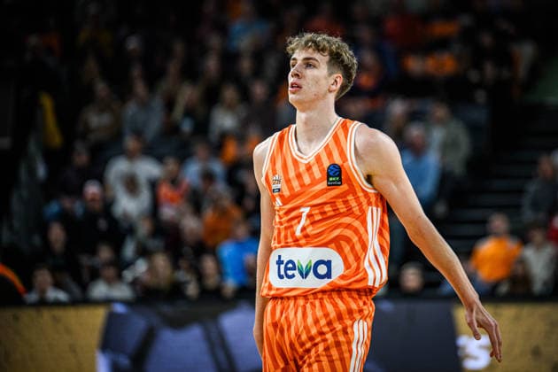 Tobias Jensen (ratiopharm ulm) Looks on during the Basketball Eurocup match between ratiopharm ulm and Dolomiti Energia Trento at ratiopharm Arena on December 4, 2025 in Neu-Ulm, Germany. (Photo by Harry Langer DeFodi Images)