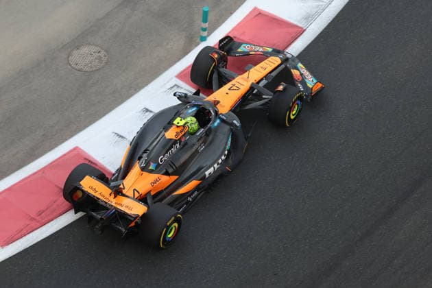 F1 Grand Prix Of Abu Dhabi 2025 - FP1 Lando Norris of United Kingdom driving the F1 race car No4, the McLaren MCL39 for the McLaren Formula One Team, on track during free practice session 1 of Formula 1 Etihad Airways Abu Dhabi Grand Prix 2025 in Yas Marina Circuit, UAE on December 5, 2025 Abu Dhabi United Arab Emirates  Copyright: xNicolasxEconomoux originalFilename:economou-notitle251205_npq5U.jpg