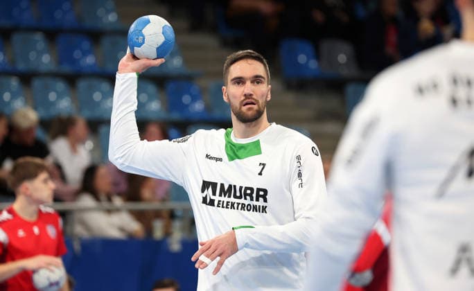 05.12.2025, Deutschland, Bietigheim, Handball 2. Bundesliga, SG BBM Bietigheim vs. HC Oppenweiler Backnang, Dominik Weiß (HCO)
