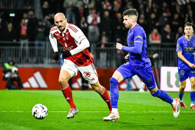 FOOTBALL : Stade Brestois 29 vs AS Monaco - Ligue 1 - JournÃ e 15 - 05 12 2025 Ludovic Ajorque (Stade Brestois) BrestFrance  Copyright: xBaptistexAutissierx