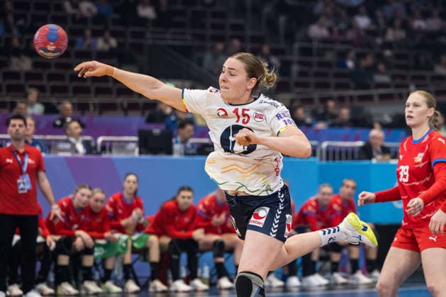 251205 Vilde Mortensen Ingstad of Norway during the 2025 IHF Women™s World Championship, WM, Weltmeisterschaft handball match between Czech Republic and Norway on December 5, 2025 in Dortmund. Photo: Emma Wallskog BILDBYRAN COP 320 EW0604 handball handboll handball handboll handball bbeng vm handball-vm handbolls-vm ihf handball world championship world handball championship 2025 world championship 2025 tjeckien norway norge czech republic dam bbeng norge norway Copyright: EMMAxWALLSKOG BB251205EW128