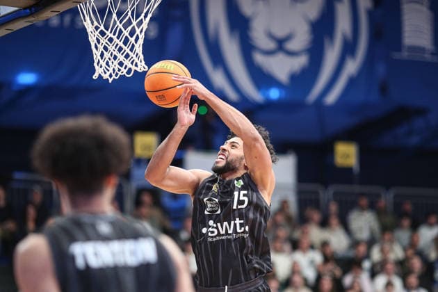 Patrick Etienne Fardy Emilien (Tigers Tuebingen, 15), PS Karlsruhe LIONS vs Tigers Tuebingen, Basketball ProA 2. Bundesliga, 11. Spieltag, Saison 2025 2026, 05.12.2025, PS Karlsruhe LIONS vs Tigers Tuebingen, Basketball ProA 2. Bundesliga, 11. Spieltag, Saison 2025 2026, 05.12.2025 Karlsruhe Copyright: xEibner-Pressefoto JanxPrihodax EP_JPA
