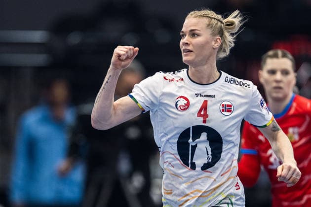251205 Veronica Kristiansen of Norway celebrates during the 2025 IHF Women™s World Championship, WM, Weltmeisterschaft handball match between Czech Republic and Norway on December 5, 2025 in Dortmund. Photo: Emma Wallskog BILDBYRAN COP 320 EW0604 handball handboll handball handboll handball bbeng vm handball-vm handbolls-vm ihf handball world championship world handball championship 2025 world championship 2025 tjeckien norway norge czech republic dam bbeng jubel norge norway celebrates Copyright: EMMAxWALLSKOG BB251205EW154