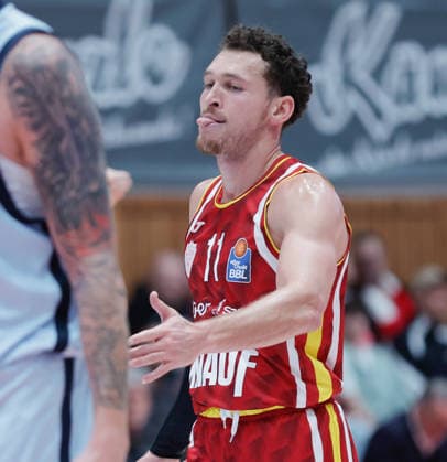 Im Bild: Brae Ivey (Wuerzburg Baskets, 11) 05.12.2025, Basketball, Fitness First Wuerzburg Baskets vs. EWE Baskets Oldenburg, easyCredit BBL, 9. Spieltag, Deutschland, Wuerzburg, tectake-Arena, Copyright: HMBxMedia xJulienxBecker
