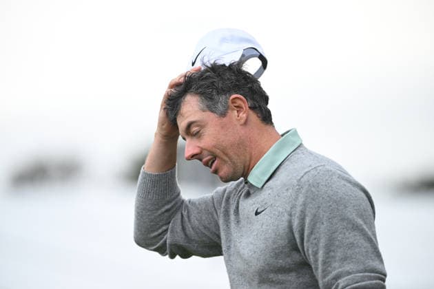 GOLF AUSTRALIAN OPEN, Northern Ireland s Rory McIlroy reacts after finishing the 18th hole during round three of the Australian Open Golf tournament at the Royal Melbourne Golf Club in Melbourne, Saturday, December 6, 2025. ( NO ARCHIVING, EDITORIAL USE ONLY MELBOURNE VICTORIA AUSTRALIA  Copyright: xJAMESxROSSx 20251206147925985200