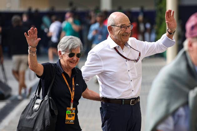 F1 - ABU DHABI GRAND PRIX 2025 SAUBER Peter (che), founder of Sauber Group, portrait with his wife Christiane Sauber during the 2025 Formula 1 Abu Dhabi Grand Prix, 24th round of the 2025 FIA Formula One World Championship, WM, Weltmeisterschaft from December 05 to 07, 2025 on the Yas Marina Circuit, in Abu Dhabi, United Arab Emirates - Abu DhabiUnited Arab Emirates  Copyright: xXavixBonillax