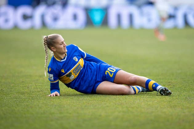 Google Pixel Frauen-Bundesliga: FC Carl Zeiss Jena vs. SV Werder Bremen; Jena; 06.12.2025 Steffi Schmid ( 20; FC Carl Zeiss Jena) Google Pixel Frauen-Bundesliga: FC Carl Zeiss Jena vs. SV Werder Bremen; ad hoc arena im Ernst-Abbe-Sportfeld; 06.12.2025 DFB REGULATIONS PROHIBIT ANY USE OF PHOTOGRAPHS AS IMAGE SEQUENCES AND OR QUASI-VIDEO. Copyright: xBEAUTIFULxSPORTS Duehringx