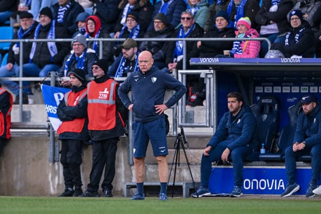 06.12.2025, Fussball, 2. Bundesliga, 15. Spieltag Saison 2025 2026, VfL Bochum - DSC Arminia Bielefeld, Trainer Uwe Rösler (VfL Bochum 1848) xRHR-FOTO TKx