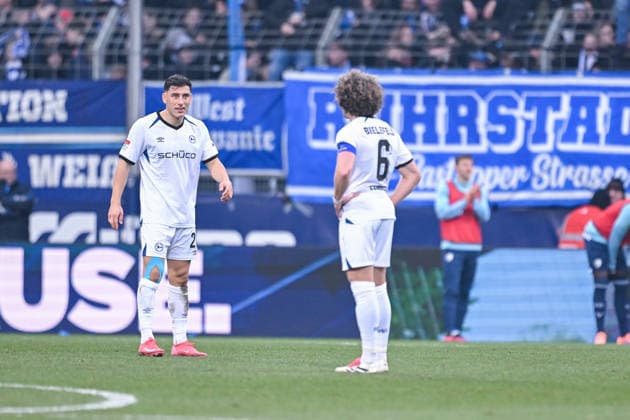 06.12.2025, Fussball, 2. Bundesliga, 15. Spieltag Saison 2025 2026, VfL Bochum - DSC Arminia Bielefeld, Stefano Russo (DSC Arminia Bielefeld) xRHR-FOTO TKx
