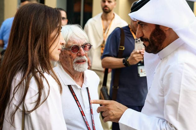 F1 - ABU DHABI GRAND PRIX 2025 BEN SULAYEM Mohammed (uae), President of the FIA, ECCLESTONE Bernie (gbr), former CEO of Formula One Group, and ECCLESTONE Fabianna, portrait during the 2025 Formula 1 Abu Dhabi Grand Prix, 24th round of the 2025 FIA Formula One World Championship, WM, Weltmeisterschaft from December 05 to 07, 2025 on the Yas Marina Circuit, in Abu Dhabi, United Arab Emirates - Abu DhabiUnited Arab Emirates Copyright: xFLORENTxGOODENx