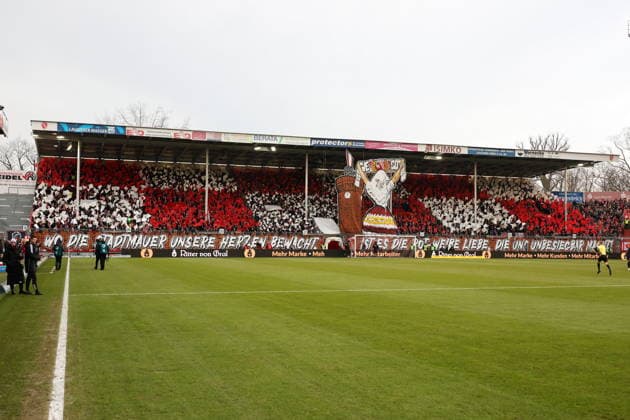 Choreografie der Energiefans Fussball 3. Liga 2025 2026 FC Energie Cottbus - MSV Duisburg