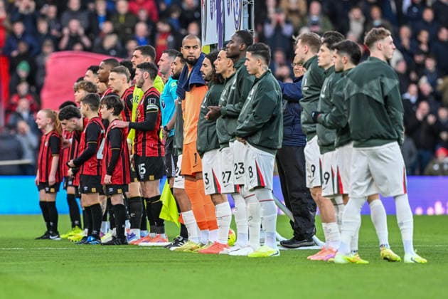 Bournemouth v Chelsea Premier League Bournemouth Players and Chelsea Players during the Premier League match at the Vitality Stadium, Bournemouth 06 12 2025 UK Newspapers OUT Copyright: xJeremyxLandeyx FIL-22603-0014