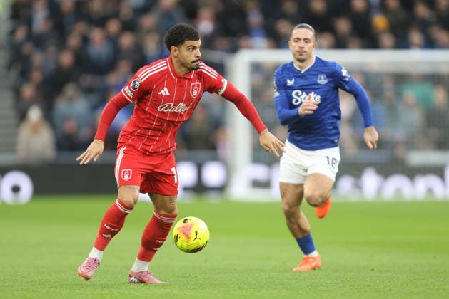 Morgan Gibbs-White of Nottingham Forest Everton v Nottingham Forest, Premier League, Football, Hill Dickinson Stadium, Liverpool, UK - 06 Dec 2025Liverpool Hill Dickinson Stadium United Kingdom EDITORIAL USE ONLY No use with unauthorised audio, video, data, fixture lists, club league logos or live services. Online in-match use limited to 120 images, no video emulation. No use in betting, games or single club league player publications. Copyright: xPhilxOldham Shutterstockx 16009214ae
