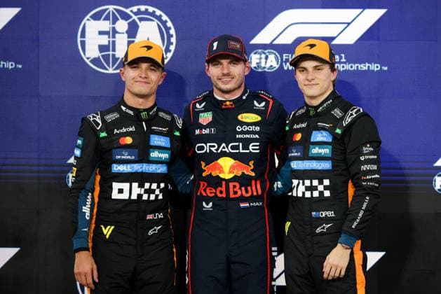 F1 Abu Dhabi Grand Prix 2025 Max Verstappen of Red Bull Racing, Lando Norris of McLaren and Oscar Piastri of McLaren after the qualifying session ahead of Formula 1 Abu Dhabi Grand Prix at Yas Marina Circuit on December 6th, 2025 in Abu Dhabi, United Arab Emirates. Abu Dhabi United Arab Emirates  Copyright: xBeataxZawrzelx originalFilename:zawrzel-f1abudha251206_npYs6.jpg