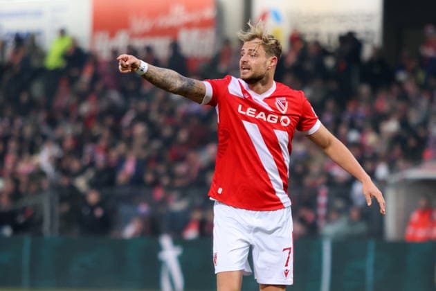 7 Timmy Thiele (Energie Cottbus) Fussball 3. Liga 2025 2026 FC Energie Cottbus - MSV Duisburg