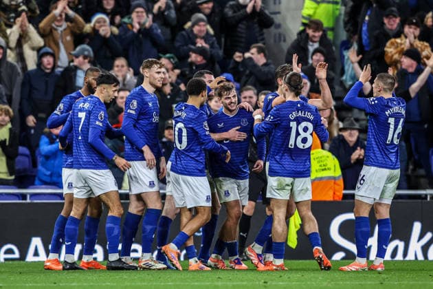 Premier League Everton v Nottingham Forest Kiernan Dewsbury-Hall of Everton celebrates his goal to make it 3-0 during the Premier League match Everton vs Nottingham Forest at Hill Dickinson Stadium, Liverpool, United Kingdom, 6th December 2025 (Photo by Alfie Cosgrove News Images) Liverpool Hill Dickinson Stadium Merseyside United Kingdom Copyright: xAlfiexCosgrove NewsxImagesx
