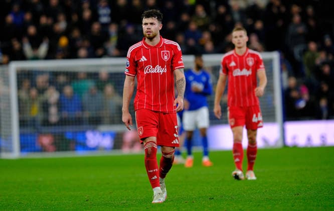 Neco Williams of Nottingham Forest at full time during the Premier league football match between Everton and Nottingham Forest at Hill Dickinson Stadium in Liverpool. Copyright: xPaulxBonser SportsxPressxPhotox Sportspressphoto_SPR70890