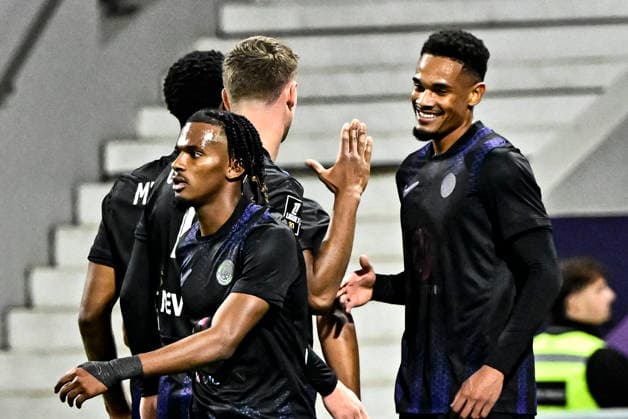 FOOTBALL : Toulouse vs Strasbourg - 15eme Journee de Ligue 1 McDonald S - Toulouse - 06 12 2025 But et joie Emersonn (tfc) Toulouse  Copyright: xThierryxBretonx