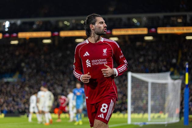 Football - FA Premier League - Leeds United FC v Liverpool FC LEEDS, ENGLAND - Saturday, December 6, 2025: Liverpool s Dominik Szoboszlai during the FA Premier League match between Leeds United FC and Liverpool FC at Elland Road. (Photo by David Rawcliffe Propaganda) LEEDS Elland Road YORKSHIRE ENGLAND  Copyright: xDavidxRawcliffex P2025-12-06-Leeds_Liverpool-160