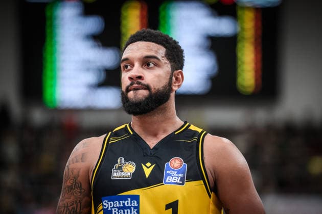 Darnell Edge (MHP RIESEN Ludwigsburg, 01) GER, MHP Riesen Ludwigsburg - VET-CONCEPT Gladiators Trier, easycredit BBL, Basketball, Bundesliga, 9. Spieltag, Spielzeit 2025 2026, 06.12.2025 GER, MHP Riesen Ludwigsburg - VET-CONCEPT Gladiators Trier, easycredit BBL, Basketball, Bundesliga, 9. Spieltag, Spielzeit 2025 2026, 06.12.2025 Ludwigsburg Copyright: xSandyxDinkelackerx EP_SDR