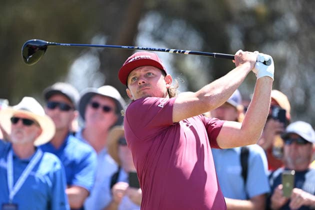 GOLF AUSTRALIAN OPEN, Cameron Smith of Australia tee™s off on the 13th hole during round four of the Australian Open Golf tournament at the Royal Melbourne Golf Club in Melbourne, Sunday, December 7, 2025. ( NO ARCHIVING, EDITORIAL USE ONLY MELBOURNE VICTORIA AUSTRALIA  Copyright: xJAMESxROSSx 20251207129958475870