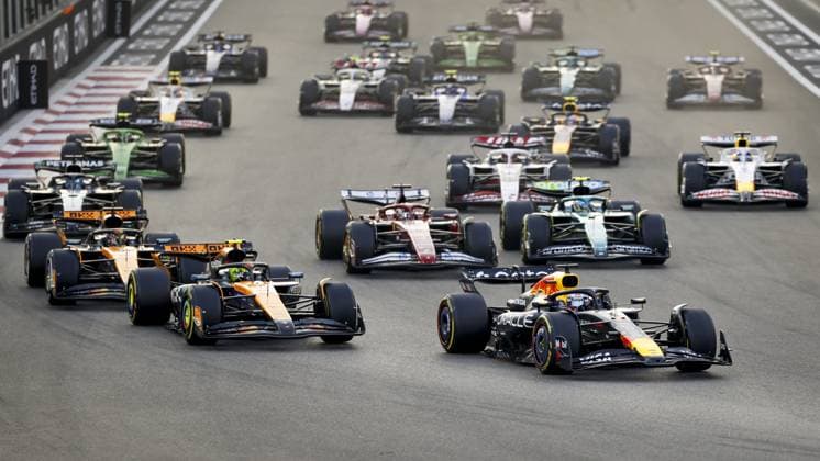 ABU DHABI - Max Verstappen (Red Bull Racing) in action during the start at the Yas Marina Circuit during the Abu Dhabi Grand Prix. ANP SANDER KONING xVIxANPxSportx xxANPxIVx 544172929 originalFilename: 544172929.jpg