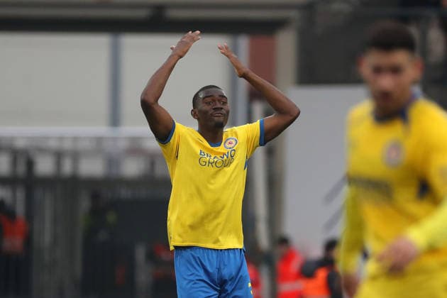 Braunschweig vs.Kiel, 2. BL Braunschweig, 07.12.2025, FUßBALL - Eintracht Braunschweig vs. Holstein Kiel, 2. BL, Saison 2025 26. Patrick Nkoa (Eintracht Braunschweig) Braunschweig
