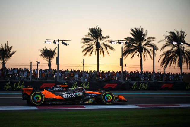 F1 - ABU DHABI GRAND PRIX 2025 04 NORRIS Lando (gbr), McLaren F1 Team MCL39, action during the 2025 Formula 1 Abu Dhabi Grand Prix, 24th round of the 2025 FIA Formula One World Championship, WM, Weltmeisterschaft from December 05 to 07, 2025 on the Yas Marina Circuit, in Abu Dhabi, United Arab Emirates - Abu DhabiUnited Arab Emirates  Copyright: xXavixBonillax