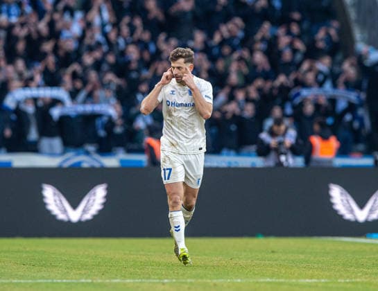 Fussball, Herren, Saison 2025 2026, 2. Bundesliga (15. Spieltag), Hertha BSC - 1. FC Magdeburg, Alexander Nollenberger (Magdeburg), Jubel nach Tor zum 0:1, 07.12. 2025,