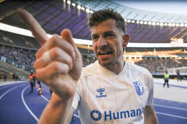 07.12.2025, xtgx, Fussball 2. Bundesliga, Hertha BSC Berlin - 1. FC Magdeburg emspor, v.l. Alexander Nollenberger (Magdeburg, 17) Jubel, Torjubel, jubelt ueber das Tor, celebrate the goal, celebration (DFL DFB REGULATIONS PROHIBIT ANY USE OF PHOTOGRAPHS as IMAGE SEQUENCES and or QUASI-VIDEO) Berlin