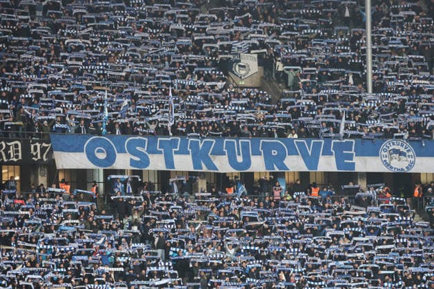2. Fußball Bundesliga, Hertha BSC - 1. FC Magdeburg Die Fans in der Berliner Ostkurve, während der Begegnung in der 2. Fußball Bundesliga, Hertha BSC - 1. FC Magdeburg in Berlin, Olympiastadion, am 07.12.2025. DFB regulations prohibit any use of photographs as image sequences and or quasi video. *** 2 Soccer Bundesliga, Hertha BSC 1 FC Magdeburg The fans in the Berlin Ostkurve, during the match in the 2 Soccer Bundesliga, Hertha BSC 1 FC Magdeburg in Berlin, Olympiastadion, on 07 12 2025 DFB regulations prohibit any use of photographs as image sequences and or quasi video Copyright: xBEAUTIFULxSPORTS Frankex