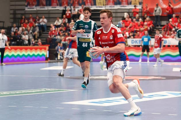 Handball 1. Handball-Bundesliga, DAIKIN HBL 2025 2026 - Handball Verein Hamburg (HSVH) vs. ThSV Eisenach Moritz Sauter (Hamburg) sprintet zum Tor . Sporthalle Hamburg Hamburg Foto: Frank Schoof